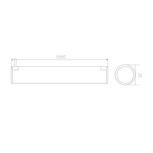 BL COR NNR 25mm Lichtschlauch 360° 950lm 24VDC 14,4W/m IP65 940 5m