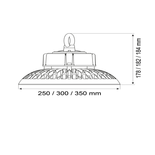 BL HB Pure 350 200W/90D/740 230V DALI BK