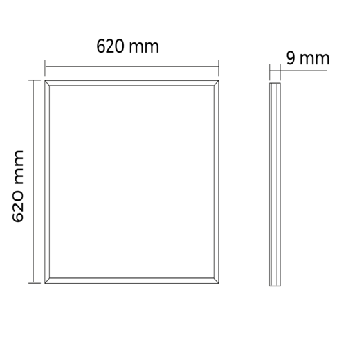 BL Panel Comfort + 620mm 4000lm 33W 90D 830-865 white IP44 Colour Change 2x700mA