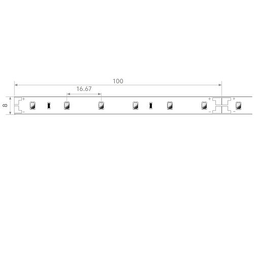 BL COR Pure  LED strip 480lm/m 24VDC 4.8W/m IP20 830 50m