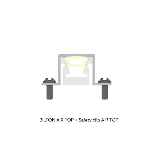 BL AIR safety clip PC transparent for AIR Top W29 x H13.1 x L10 mm