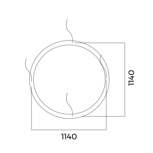BL Loop Profilleuchte D1200mm 5400lm 60W 110D 840 schwarz DALI