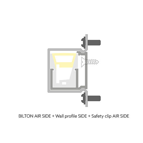 BL AIR safety clip PC transparent for AIR Side W29 x H16.7 x L10 mm
