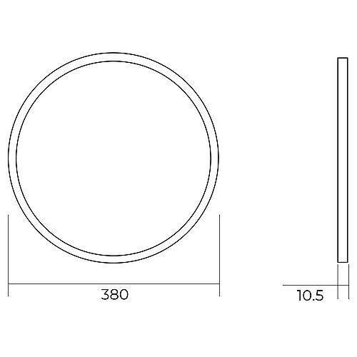 BL Downlight UGR Flat recessed luminaire 380mm 1700lm 15W 90D 840 white 450 mA