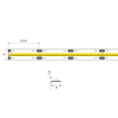 BL COR Pure COB LED-Strip 900lm/m 24VDC 10W/m IP20 930 5m