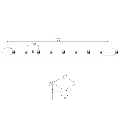 BL COR Pure LED-Strip 1010lm/m 24VDC 6,6W/m IP20 830 5m