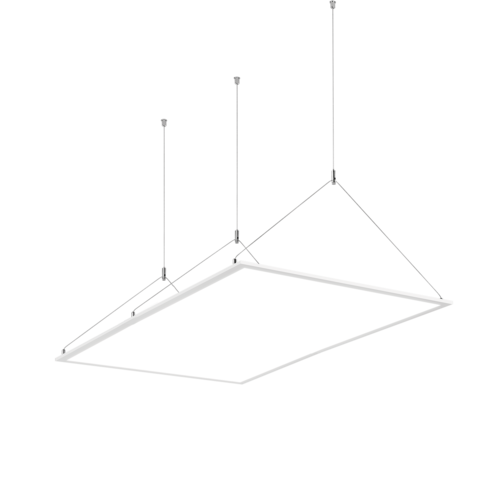 Rope suspension for rectangular panels
