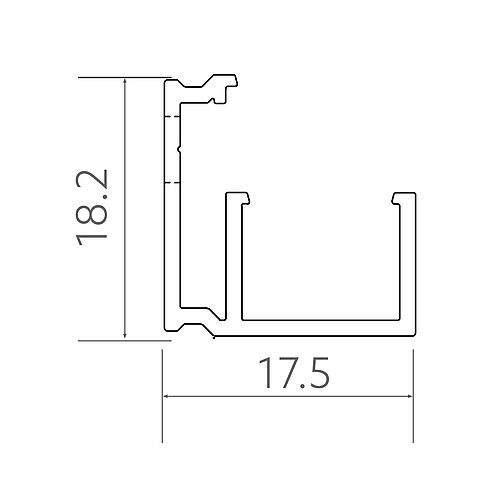 BL mounting clip PC white for AIR Side W17.5 x H18.2 x L30mm