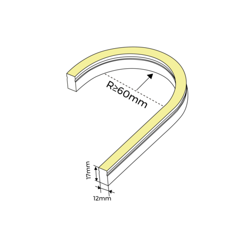 BL NEON Side LED light tube 450lm/m 24VDC 10.6W/m IP67 930 5m