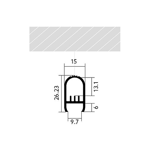 BLine Select CT06 LED wardrobe profile alu silver 28W/m B26.2xH15xL2000mm
