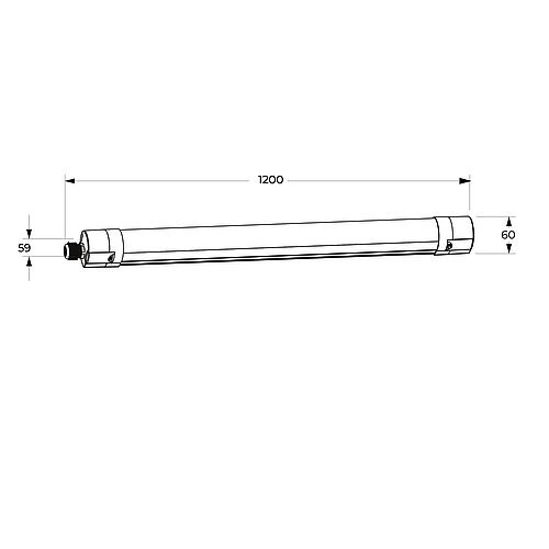 BL MPR Trend Feuchtraumleuchte 1200mm 5400lm 20-36W 120D 840 weiß 230V PA