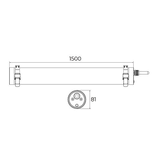 BL MPR Protected Feuchtraumleuchte 1500mm 8400lm 60W 120D 840 230V