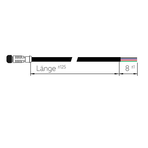 BL LED-Steckverbinder female 4-polig IP67 für farbige LED-Strip 5m