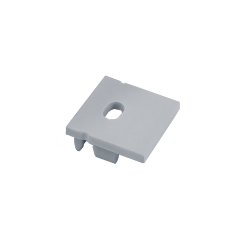 BLine E-M-ON02 Endkappe silber für Profil P-M-ON02 u. Abd. C-M-02 mit Bohrung