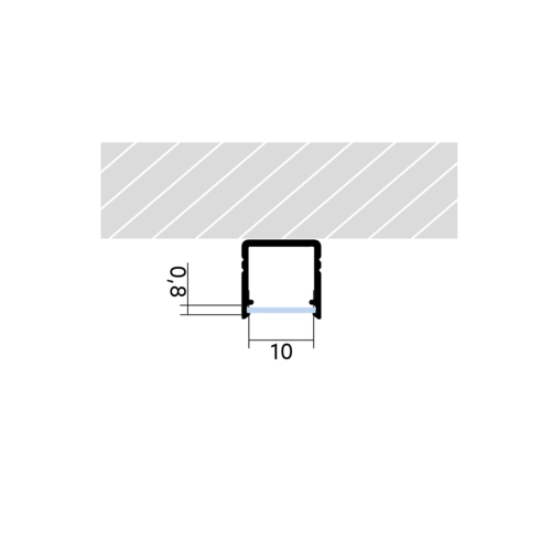 BLine Select TX12 Abdeckung transparent flach 2000mm für TT12