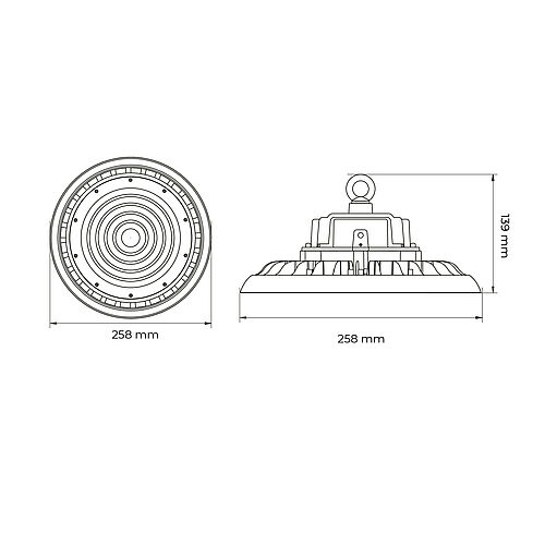 BL HB Pure+ Pendelleuchte 258mm 15000lm 100W 120D 840 230V