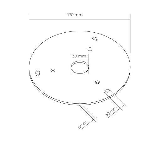 BL Befestigungsplatte für Beton für Pollerleuchte anthrazit