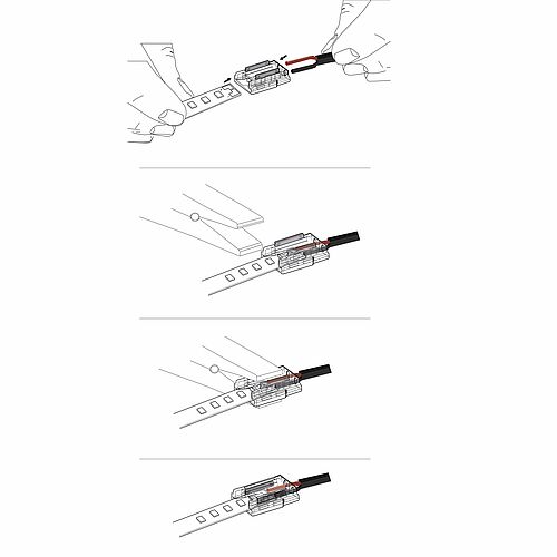 BL LED-Steckverbinder 2-polig Kabel zu LED Strip