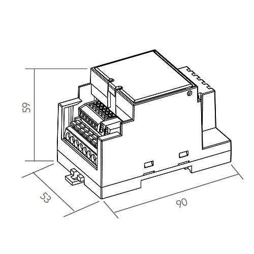 BL Dimmer REG 12-24VDC 330W für LED-Strip IP20 KNX