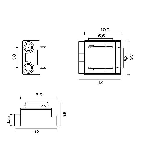 BL LED-Steckverbinder 2-polig Kabel zu LED Strip