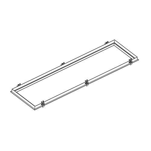 BL Einbaurahmen für Panel 1197x297 Alu weiß geschweißt
