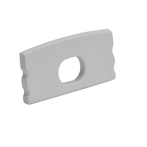 BLine E-S-ON01 Endkappe silber für Profil P-S-ON01 u. Abd. C-S-01 mit Bohrung
