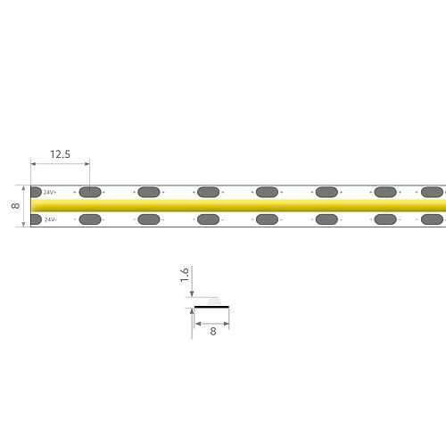 BL COR Pure COB LED-Strip 1365lm/m 24VDC 15W/m IP20 930 5m