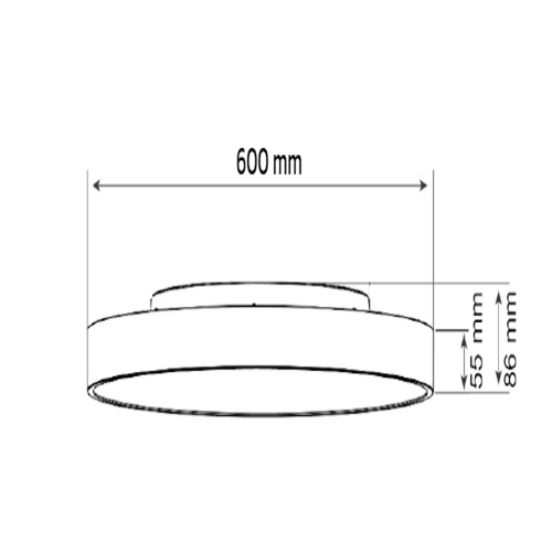 BL CWL Trend Anbau/Pendelleuchte 600mm 6300lm 60W 120D/I 830–840 schwarz