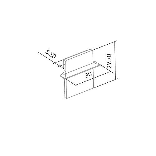 BLine Select XT00U-E End cap white for profile XT01 and U-cover without hole