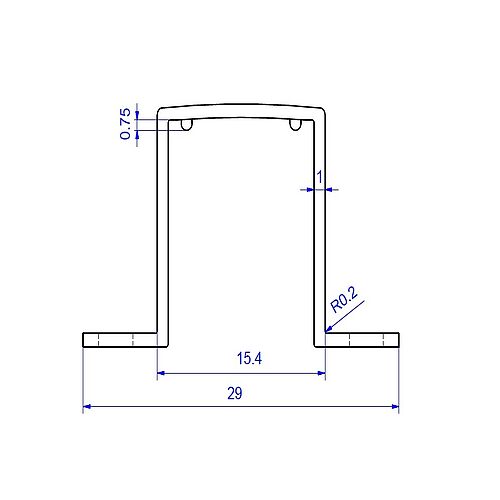 BL AIR safety clip PC transparent for AIR W29 x H18 x L10 mm