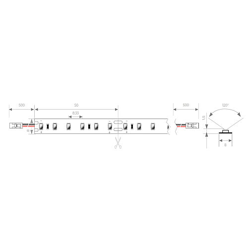 BL COR Lite LED-Strip 440lm/m 24VDC 4,4W/m IP20 830 5m