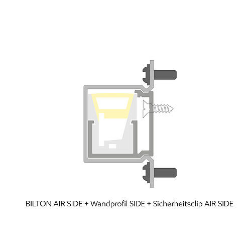 BL AIR Sicherheitsclip PC transparent für AIR Side B29 x H16,7 x L10 mm