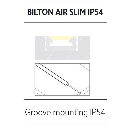 BL AIR Slim LED tube 900lm/m 24VDC 12.8W/m IP54 935 5m satinised